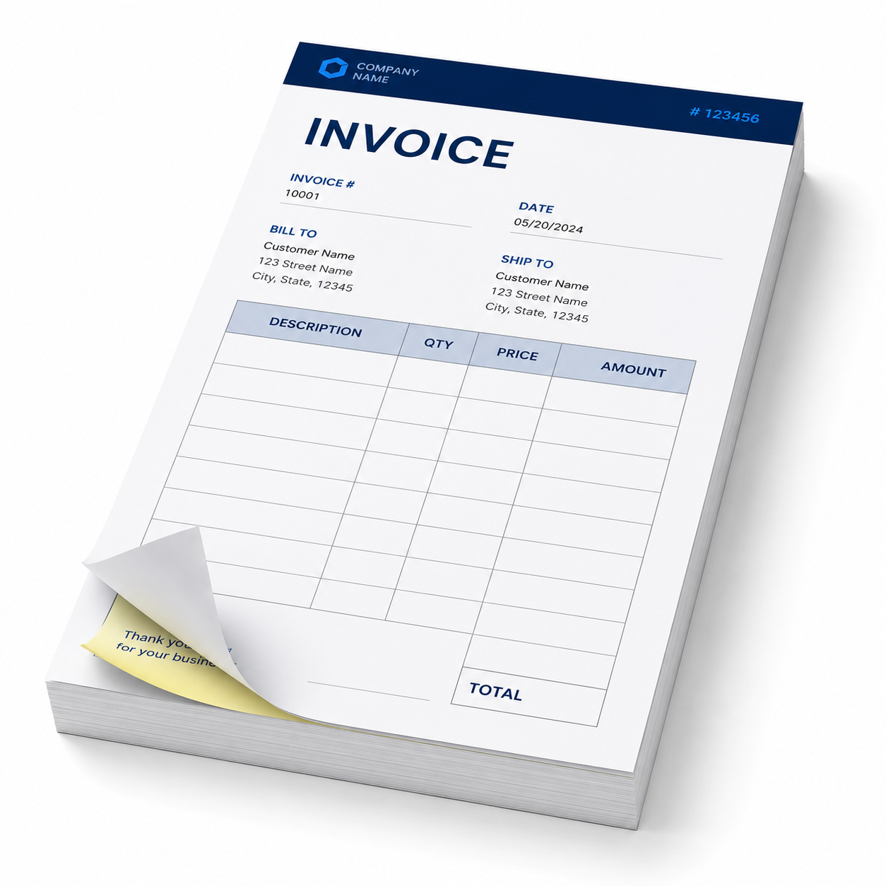 Invoices and forms