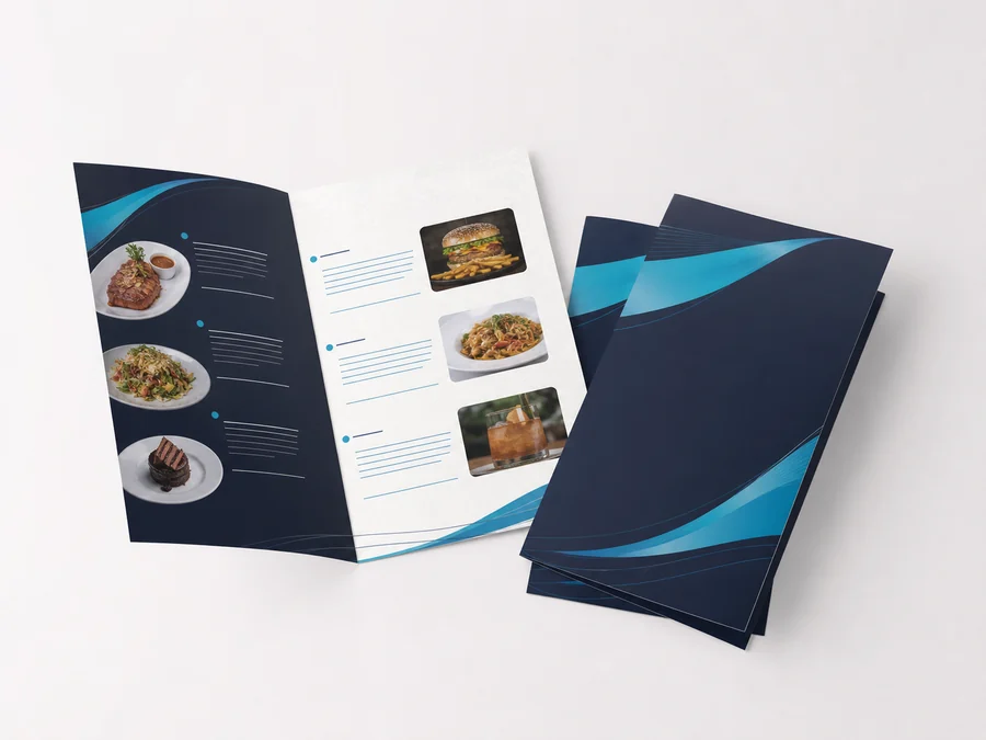 Restaurant menu printed by Next Print NY in New York